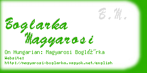 boglarka magyarosi business card